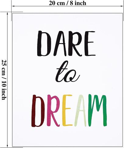 12 Pieces Inspirational Print Wall Poster Motivational Quote Watercolor Words Posters Aesthetic Poster Unframed Canvas Saying Painting Posters for Kids Room Modern Decoration (Black, 8 x 10 Inches) in Saudi Arabia