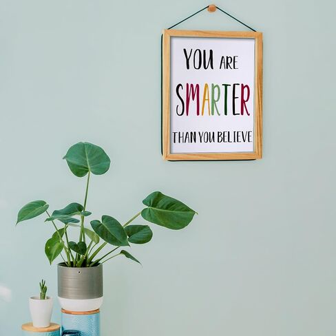 12 Pieces Inspirational Print Wall Poster Motivational Quote Watercolor Words Posters Aesthetic Poster Unframed Canvas Saying Painting Posters for Kids Room Modern Decoration (Black, 8 x 10 Inches) in Saudi Arabia
