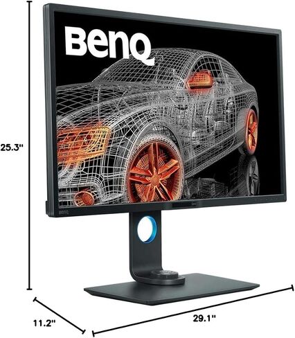 شاشة BenQ PD3200Q ذات التصميم الدقيق بالألوان مقاس 32 بوصة QHD 1440p | 100% Rec.709 & sRGB | Delta E≤3 | تقرير المعايرة | Pantone | AQCOLOR | HotKey Puck | مريح | مكبرات الصوت | DisplayPort | HDMI in Saudi Arabia
