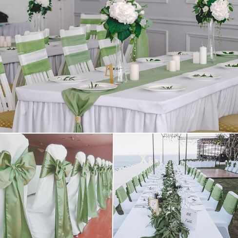 100 PCS Satin Chair Sashes Decorative Bow Chair Sashes Ties Chair Ribbon Bows Chair Cover Band for Wedding Party Ceremony Reception Events Banquet Home Kitchen Decoration (7 x108inch,Rose Gold) in Saudi Arabia