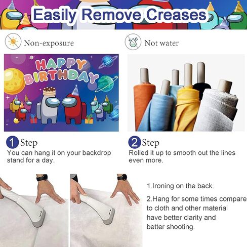A-mong Theme Birthday Party Backdrop Decoration, Video Game Party Banner, Photography Backdrop Kids Bedroom Living Room Photo Booth Props Boys Girls Birthday Party Supplies in Saudi Arabia