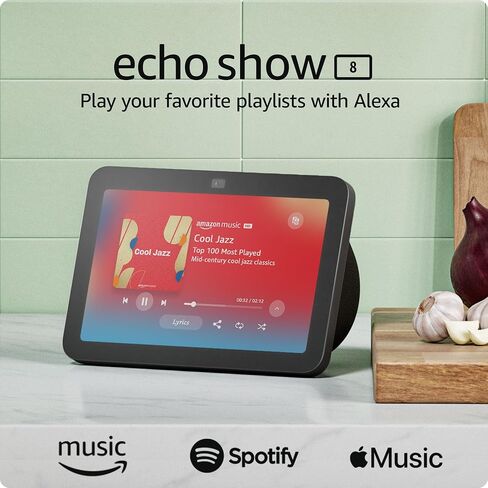 Amazon Echo Show 8 (3rd Gen, 2023 release) | With Spatial Audio, Smart Home Hub, and Alexa | Charcoal in Saudi Arabia