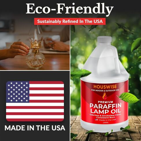 Premium Liquid Paraffin Lamp Oil for Indoor Use (1 Quart) - Smokeless Odorless Paraffin Oil Lamp Fuel, Lantern Oil, Candle Oil for Lamps, Indoor Lamp Oil, Liquid Paraffin Oil in Saudi Arabia