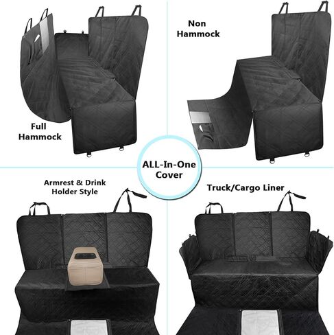 غطاء المقعد الخلفي للسيارة من KIMHY Camo Dog للحيوانات الأليفة، أغطية مقاعد الحيوانات الأليفة المقاومة للماء مع مرساة غير قابلة للانزلاق، فتحة حزام الأمان، غطاء مقعد عالي التحمل ومقاوم للخدش للسيارة، سيارات الدفع الرباعي، الجيب، الشاحنات in Kuwait