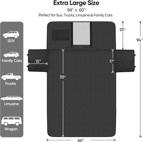 غطاء المقعد الخلفي للسيارة من KIMHY Camo Dog للحيوانات الأليفة، أغطية مقاعد الحيوانات الأليفة المقاومة للماء مع مرساة غير قابلة للانزلاق، فتحة حزام الأمان، غطاء مقعد عالي التحمل ومقاوم للخدش للسيارة، سيارات الدفع الرباعي، الجيب، الشاحنات in Kuwait