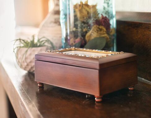 Cottage Garden Amazing Grace Woodgrain Petite Jeweled Music Box Plays Tune Amazing Grace in Saudi Arabia