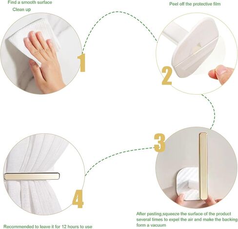 4 Pack Curtain Holdbacks Wall Mounted Self Adhesive L Shaped Decor Hooks Nordic Style Drapery Tiebacks Window Treatment Holders for Home Office Decorative in Saudi Arabia
