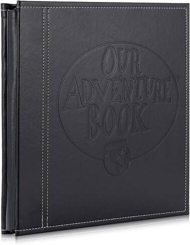 Magnetic Self-Stick Page Adventure Book Scrapbook Photo Album,40 Pages Leather Cover DIY Photo Book for Family,Anniversary Wedding,Travel Memories Holds 3X5, 4X6, 6X8, 8X10 Photos (Black) in Saudi Arabia