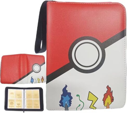 440 Pockets Trading Card Binder, 4-Pocket Card Holder Book Compatible with Baseball Binder for Cards, Card Collector Album with Zipper Carrying Case Gift for Kids Boys Girls in Saudi Arabia
