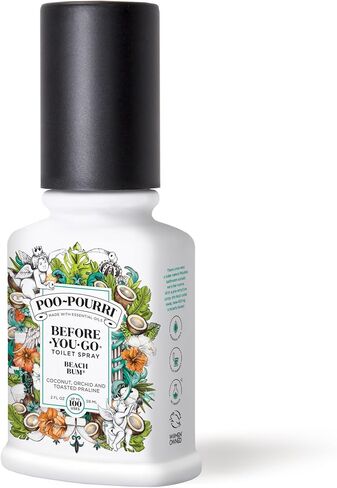 Poo-Pourri Before-You-Go Toilet Spray, Beach Bum, 1 Fl Oz Pocket Travel Size - Coconut, Orchid and Toasted Praline in Saudi Arabia