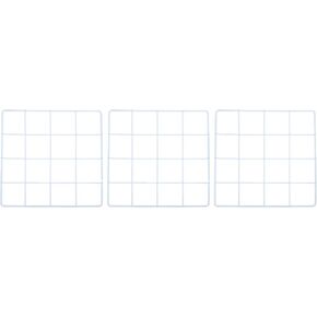 YOKIVE 3Pcs Iron Wire Grid Panel, Decorative Panels Board | Photo Pictures Display Holders Hanging Frame for Home Office (White, 8"x8")