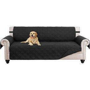 Couch Covers for 3 Cushion Sofa Pet Friendly Couch Cover for Dogs Washable Couch Covers for Sofa Slipcover(Sofa, Black)