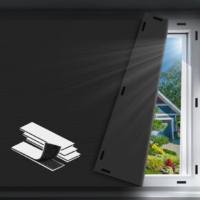 Blackout Curtains for Bedroom - 39" x 57" Portable Blackout Blinds Curtain for Any Windows -100% Blackout Shades Window Film -Temporary Blackout Shades for Baby Nursery,Dorm Room,Travel or Office Use