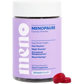 MENO Gummies لانقطاع الطمث، 30 حصة (عبوة من 1) - مكملات انقطاع الطمث خالية من الهرمونات للنساء مع الكوهوش الأسود والأشواغاندا KSM-66 - تساعد على تخفيف الهبات الساخنة والتعرق الليلي وتقلب المزاج