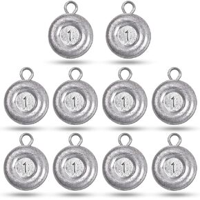 Coin Fishing Sinker Weights Round Flat Fish Weight Sinkers Saltwater for Bottom Fishing 1oz 2oz 3oz 4oz 5oz 6oz 8oz
