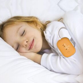 Bed Wetting Alarm for Kids Children, USB Rechargeable, 3 Working Modes, Pee Alarm with Sounds and Vibration, Potty Training Alarm for Boys and Girls (Orange)