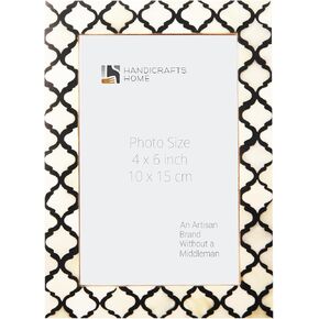 Handicrafts Home Picture Photo Frame Moorish Damask Moroccan Art Inspired Vintage Wall Décor Frames - 8" x 10", Green