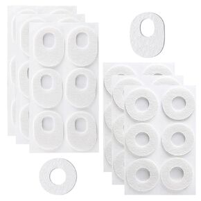 36 Pieces Oval Felt Callus Pads Metatarsal Pads Forefoot Foot Pads Pain Relief Foot Cushion Keep Protecting Calluses Rubbing Shoes Adhesive Pads Men and Women White