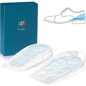 Upgraded Gel Heel Cups for Heel Pain, Heel Cushion Inserts for Plantar Fasciitis Achilles Tendonitis Bone Spur to Provide Added Shock Absorption Relief (Size: Women 6.5-12, Men 5.5-11)