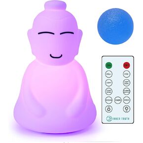 INNER TRUTH Meditation with Buddha Kit - 3 in 1 Guided Breathing Calm Down Buddha Anxiety Relief Device + Stress Ball. Stress Relief and mindfulness gifts. ADHD Tools for Adults & Kids. Yoga Gifts