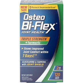 Osteo Bi-Flex Triple Strength Glucosamine with Turmeric, Joint Health Supplement, Coated Tablets, 120 Count