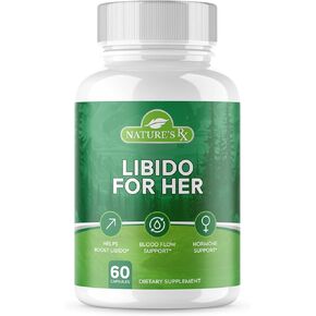 Nature's RX | #1 RATED Libido Booster for Women to Boost Drive, Passion, Reduce Dryness & Heighten Sensitivity | Dong Quai + 13 Powerful Ingredients | 100% Naturally Sourced - 60 Pills