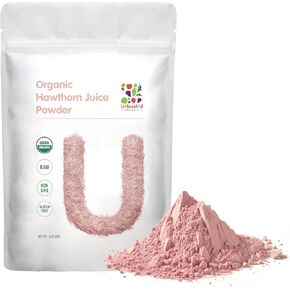 UNLEASH'D ORGANIC Organic hawthorn juice powder 1 Pound Provides cardiovascular support and Enhance nutrient absorption