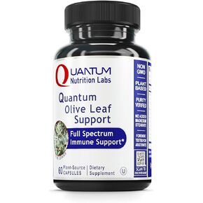QNL Quantum Olive Leaf Support - Organic Olive Extract Capsules - Heart Health Supplement for Men & Women - Daily Immune Support for Adults - 60 Plant-Source Capsules