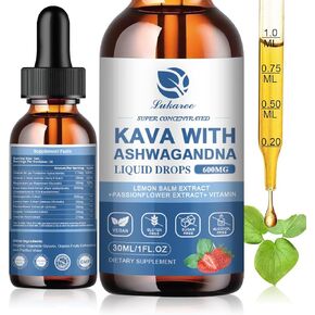 مكمل مستخلص جذور كافا كافا - مستخلص كافا عالي التركيز مهدئ مع أشواغاندا للاسترخاء والكبد والدعم الإدراكي والجهاز المناعي - نباتي، خالي من الكحول in Kuwait