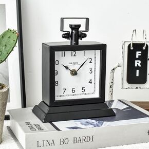 Decorative Mantel Desk Shelf Clock – Mesmerizing Black Small Mantel Clock for Your Mantle or Desk