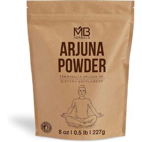 MB Herbals Arjuna Powder 8 oz / 27 Gram | Wildcrafted Terminalia arjuna Bark Powder