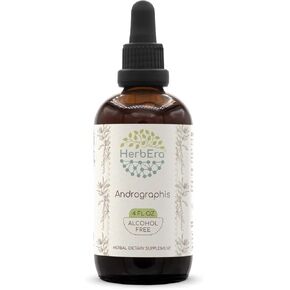 Andrographis B120 Alcohol-Free Herbal Extract Tincture, Andrographis (Fah talai jone, Chuan Xin Lian, Andrographis paniculata) Dried Herb (4 fl oz)