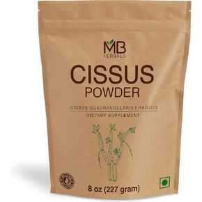 MB Herbals Cissus (Hadjod) Powder 227g | 8 oz| Half Pound | Cissus quadrangularis St. Powder