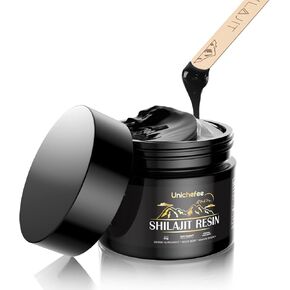 60g Shilajit Resin Pure Himalayan Organic 100% Shilajit Natural Resin Mineral Supplements for Men/Women, with 85+ Trace Minerals & Fulvic Acid for Energy