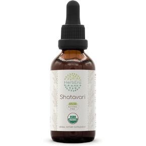 Shatavari B60 USDA Organic Tincture | Alcohol-Free Extract, High-Potency Herbal Drops | Certified Organic Shatavari (Asparagus racemosus) Dried Root (2 oz)