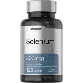 Selenium Supplement | 200mcg | 120 Tablets | Non-GMO and Gluten Free | by Horbaach