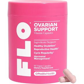 FLO Ovarian Health Support - Hormone Balance for Women, Inositol Supplement with DIM, Myo-Inositol & D-Chiro Inositol, Folic Acid - Supports Healthy Ovulation, Cycle Regularity - 30 Servings