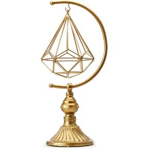 7 inches Metal Geometric Abstract Sculpture， Metal Geometric Sculpture Decor Sphere, Tabletop Decor for Living Room,Study,Bedroom,Modern Home Decor Accents