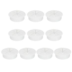uxcell 10pcs Cable Hose Snap Bushing Grommet Protector 60mm Mount Dia White Plastic Cable Snap Locking Bushing Grommet