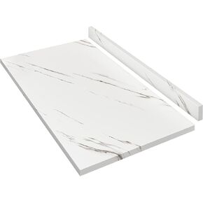 سطح عمل مصفح من ROOMTEC، سطح خشبي للاستخدام بنفسك، سطح طاولة، سطح طاولة مجفف للغسالة، 48 بوصة طول × 25.56 بوصة عرض × 0.75 بوصة سمك (نسيج رخامي) in Kuwait