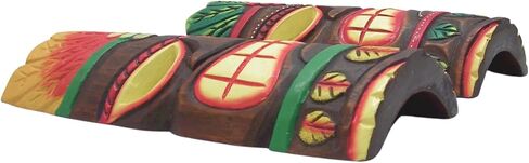 Wowser Hand Crafted Hawaiian Style Classic Tiki Masks, Wall Décor, Set of 2 Assorted Designs,11.5 Inches in Saudi Arabia