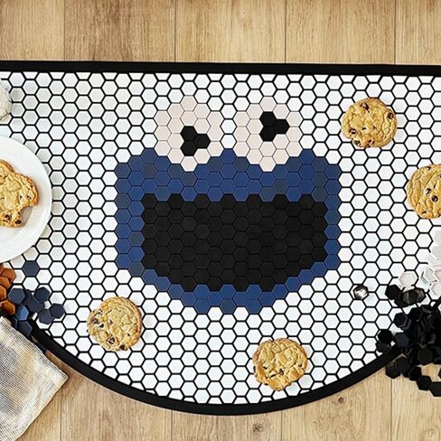 مجموعة بلاط ممسحة أرجل Letterfolk - بلاط ملون لتصميم حصيرة قابلة للتخصيص - مجموعة من 75 قطعة، أزرق أتلانتيك in Kuwait