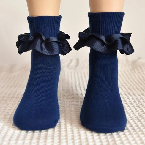 جوارب مكشكشة للفتيات من TWINKLING AT DOWN جوارب مكشكشة من الدانتيل لحديثي الولادة/الرضع/الأطفال الصغار/البنات in Kuwait