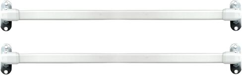 Rod Desyne Oval Sash Rod, 24-40 inch (Set of 2), White in Saudi Arabia