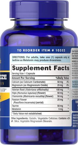 Puritan's Pride Super Snooze with Melatonin Rapid Release Capsules,100 Count in Saudi Arabia