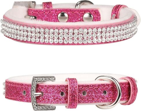 Dog Collar,Cat Collar,Sparkling Rhinestones Dog Collars Adjustable Pet Collars for Puppy Kitten Small Medium Dogs&Cats (S, Gold) in Saudi Arabia