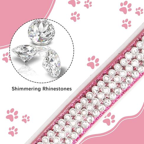 Dog Collar,Cat Collar,Sparkling Rhinestones Dog Collars Adjustable Pet Collars for Puppy Kitten Small Medium Dogs&Cats (S, Gold) in Saudi Arabia