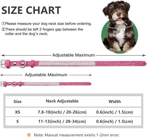 Dog Collar,Cat Collar,Sparkling Rhinestones Dog Collars Adjustable Pet Collars for Puppy Kitten Small Medium Dogs&Cats (S, Gold) in Saudi Arabia