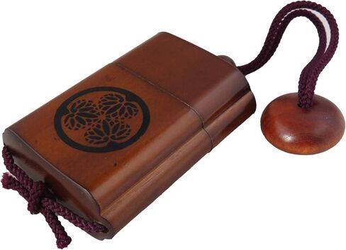 Japanese Inro, netsuke, seal case, pill box, Aoi Tokugawa clan, 7 x 9.5 cm in Saudi Arabia