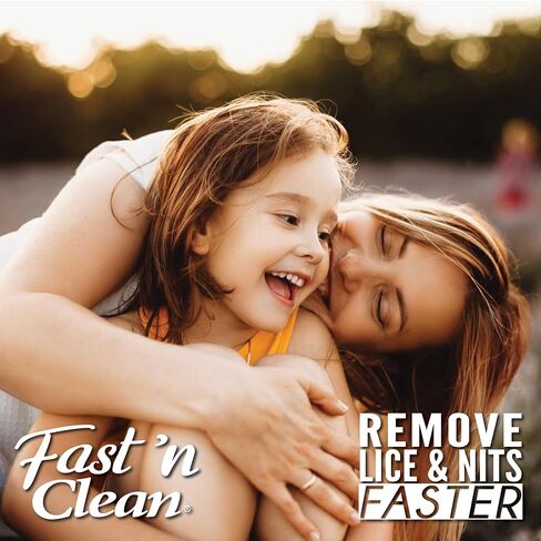 Fast 'n Clean - مشط القمل الاحترافي ذاتي التنظيف، يزيل قمل الرأس والصئبان بشكل أسرع، الفولاذ المقاوم للصدأ، علاج طبيعي لقمل الرأس، لا يسحب الشعر، مشط فعال للبراغيث، علاج للقشرة. in Saudi Arabia